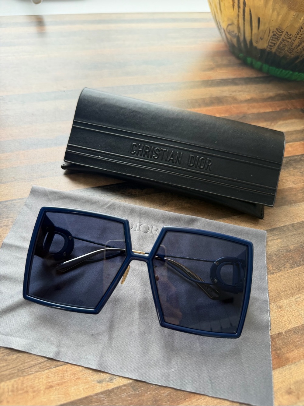 Dior Women’s Oversized Square Sunglasses in Deep Navy